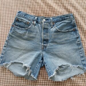 Levi's Light Blue Jean Shorts